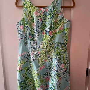 Lilly Pulitzer Aqua and Pink Mini Dress